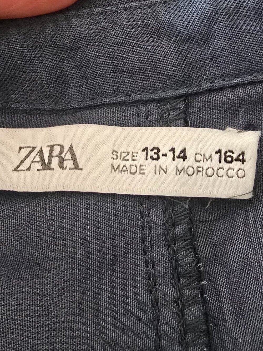 Zara Shirt Dress - Blue Navy Denim - Picture 5 of 7